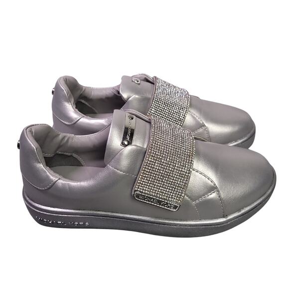 Michael Kors Girl's Ivy Candy Slip-On Sneakers Sz 3 Low Top Muted Silver - Picture 10 of 15